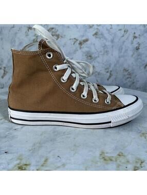 Converse All Star Chuck Taylor Womens Size 7 Shoes Brown White High Top Sneakers